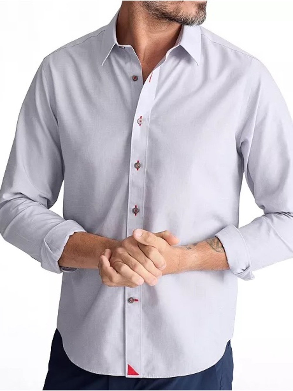 UNTUCKit Men's Regular Fit Long Sleeve Wrinkle Free Rubican Shirt